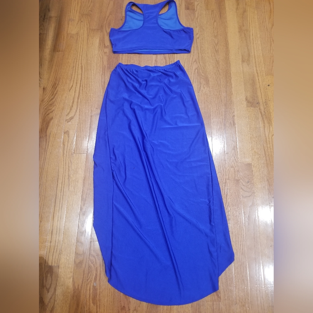 Brand New Royal Blue Skirt Set sz L/XL - Picture 3 of 9